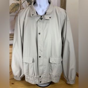 Callaway Golf Tan Khaki Windbreaker Men’s Outerwear Lightweight Jacket Size XL